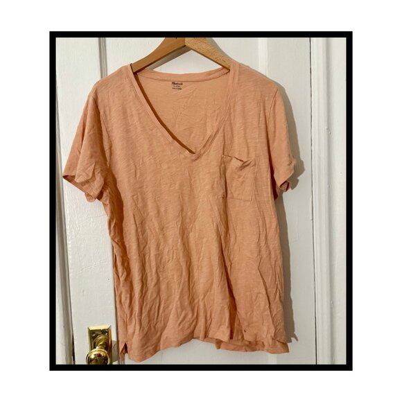 Peach Short Sleeved Madewell Shirt In Size XXL - Picture 1 of 6